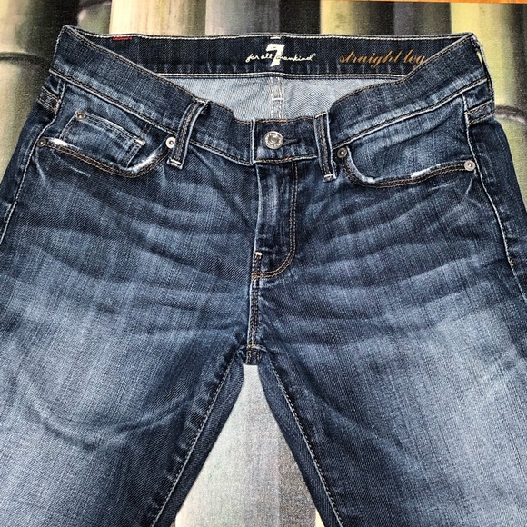 - ⭐️- 7 For All Mankind ⭐️straight Leg Jeans Size 26⭐️ - Picture 2 of 7